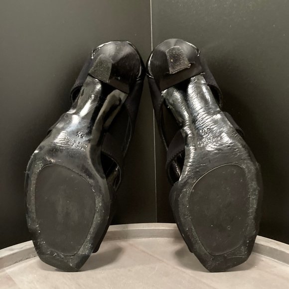 AQUATALIA BLACK PATENT LEATHER AND FABRIC SIZE 5 1/2 US LINED IN LEATHER - Picture 5 of 5